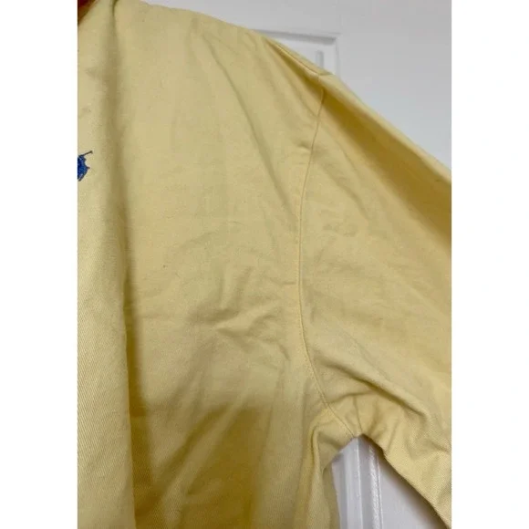 Vintage Polo Ralph Lauren Made In USA Men's Harrington Zip Yellow Jacket Size XL